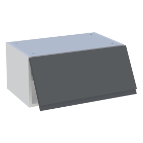 Meuble haut cuisine 1 porte relevante H.28,8 cm x L. 60 cm - Gris ardoise mat sans poignee