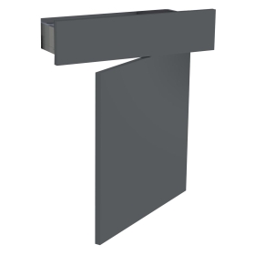 Kit façade meuble cuisine Gris Ardoise Mat 1 porte, 1 tiroir H. 71,7 cm L. 59,7 cm