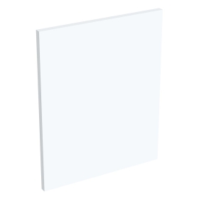 Coté de remplacement meuble haut cuisine sur hotte BLANC MAT - H. 43.2 cm