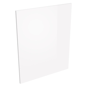Coté de remplacement meuble bas cuisine BLANC BRILLANT SANS POIGNÉE - H. 72 cm