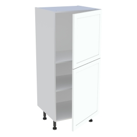 Demi colonne cuisine 2 portes H.129,6 cm x L. 60 cm - Blanc cadre