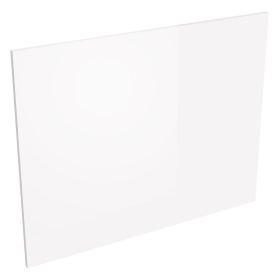 Coté de remplacement ilot pour meubles bas et haut dos à dos BLANC BRILLANT SANS POIGNÉE - H. 72 cm