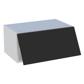 Meuble haut cuisine 1 porte relevante H.28,8 cm x L. 60 cm - Noir mat