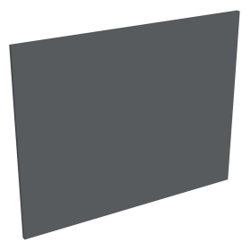 Coté de remplacement ilot pour meubles bas et haut dos à dos GRIS ARDOISE MAT - H. 72 cm