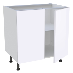 Meuble bas cuisine 2 portes H.87 cm x L. 80 cm - Blanc brillant