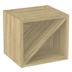 Caisson casier à bouteilles chêne clair H. 36 cm x L. 40 cm x P. 35 cm