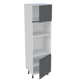 Colonne cuisine 2 portes H.216,6 cm x L. 60 cm - CFMO2P - Gris ardoise mat sans poignee