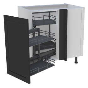 Meuble bas cuisine 1 porte H.87 cm x L. 80 cm - BSA105MCD - Noir cadre