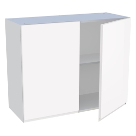 Meuble haut cuisine 2 portes H.72 cm x L. 90 cm - Blanc brillant sans poignée