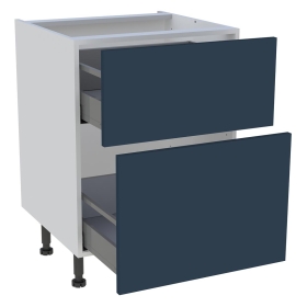 Meuble bas cuisine 2 coffres H.87 cm x L. 60 cm - Bleu nuit mat
