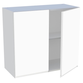 Meuble haut cuisine 2 portes H. 72 cm x L. 80 cm - Blanc Mat Sans Poignée