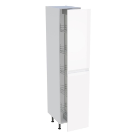 Colonne cuisine 2 portes H.216,6 cm x L. 40 cm - C2P401EX - Blanc brillant sans poignée