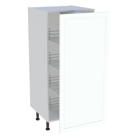 Demi colonne cuisine 1 porte H.129,6 cm x L. 60 cm - Blanc cadre