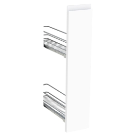 Kit façade meuble cuisine Blanc Mat Sans Poignée 1 porte H. 71,7 cm L. 14,7 cm
