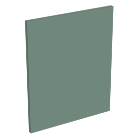 Coté de remplacement meuble haut cuisine sur hotte VERT SAUGE MAT - H. 43.2 cm