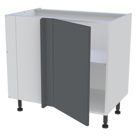 Meuble bas d'angle cuisine 1 porte H.87 cm x L. 90 cm - Gris ardoise mat