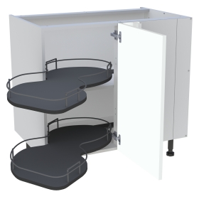 Meuble bas cuisine 1 porte H.87 cm x L. 90 cm - BSA110D - Blanc cadre