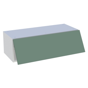 Meuble haut cuisine 1 porte relevante H.28,8 cm x L. 90 cm - Vert sauge mat