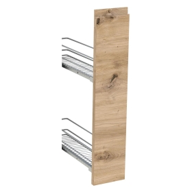 Kit façade meuble cuisine Chêne Naturel Sans Poignée 1 porte H. 71,7 cm L. 14,7 cm