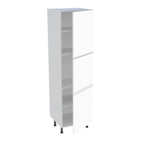 Colonne cuisine 3 portes H.216,6 cm x L. 60 cm - Blanc mat sans poignée