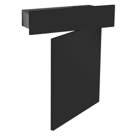 Kit façade meuble cuisine Noir Mat 1 porte, 1 tiroir H. 71,7 cm L. 59,7 cm
