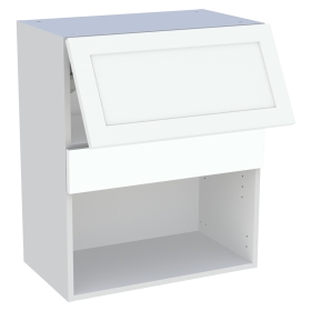 Meuble haut cuisine 1 porte relevante H.72 cm x L. 60 cm - Blanc cadre