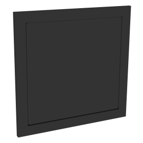 Kit façade 1 porte lave-vaisselle semi-intégrable Noir Cadre 1 porte H. 57,3 cm L. 59,7 cm