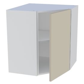 Meuble haut d'angle cuisine 1 porte H. 72 cm x L. 65 cm - Beige mat