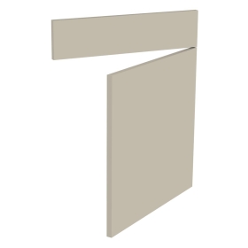 Kit façade meuble cuisine Beige Mat 1 porte, 1 faux tiroir H. 71,7 cm L. 59,7 cm