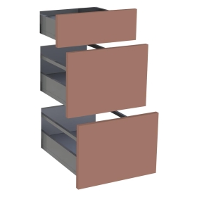 Kit façade meuble cuisine Terracotta Mat 1 tiroir, 2 casseroliers H. 71,7 cm L. 39,7 cm
