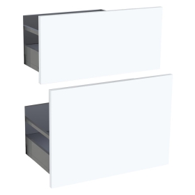 Kit façade meuble cuisine Blanc Mat 2 casseroliers H. 71,7 cm L. 59,7 cm