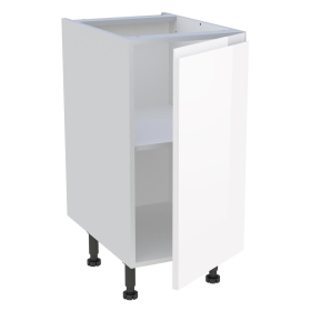 Meuble bas cuisine 1 porte H.87 cm x L. 40 cm - Blanc brillant sans poignée
