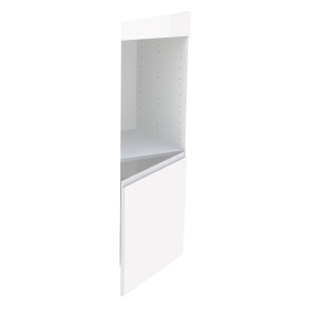 Kit façade meuble cuisine Blanc Brillant Sans Poignée 1 porte H. 129,3 cm x L. 59,7 cm