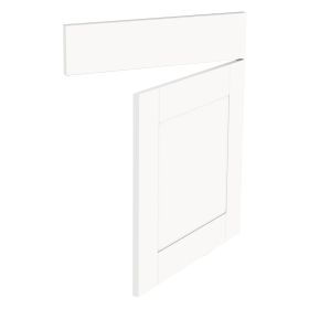 Kit façade meuble cuisine Blanc Cadre 1 porte, 1 faux tiroir H. 71,7 cm x L. 59,7 cm