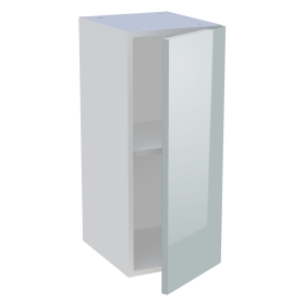 Meuble haut cuisine 1 porte H.72 cm x L. 30 cm - Gris cendre brillant