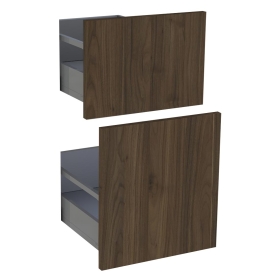 Kit façade meuble cuisine Noyer Foncé 2 casseroliers H. 71,7 cm L. 39,7 cm