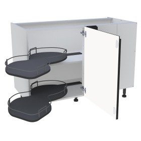 Meuble bas cuisine 1 porte H.87 cm x L. 120 cm - BSA120D - Noir mat sans poignée