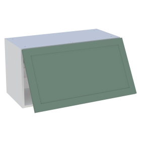 Meuble haut cuisine 1 porte relevante H.43,2 cm x L. 80 cm - Vert sauge cadre