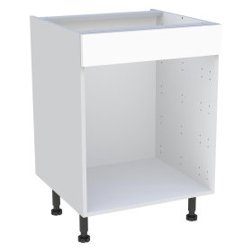 Meuble bas cuisine  H.87 cm x L. 60 cm - Blanc mat sans poignée