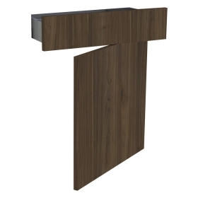 Kit façade meuble cuisine Noyer Foncé 1 porte, 1 tiroir H. 71,7 cm L. 59,7 cm