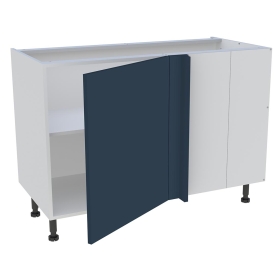 Meuble bas d'angle cuisine 1 porte H.87 cm x L. 120 cm - Bleu nuit mat