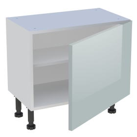 Meuble bas cuisine 1 porte H.58,2 cm x L. 60 cm x P. 36,9 cm - Gris cendre brillant