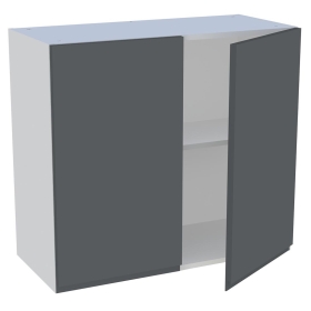 Meuble haut cuisine 2 portes H. 72 cm x L. 80 cm - Gris ardoise mat sans poignee