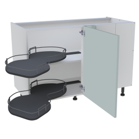 Meuble bas cuisine 1 porte H.87 cm x L. 120 cm - BSA120D - Gris cendre brillant