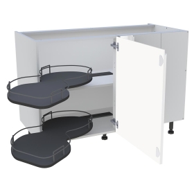 Meuble bas cuisine 1 porte H.87 cm x L. 120 cm - BSA120D - Blanc mat sans poignée