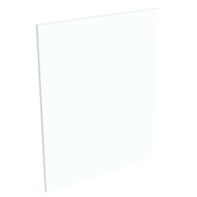 Kit joue de finition meuble bas cuisine BLANC CHAUD MAT - H. 86.5 cm