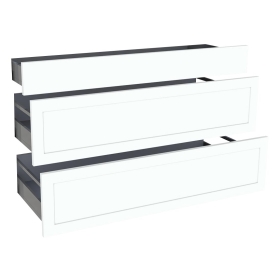 Kit façade meuble cuisine Blanc Cadre 1 tiroir, 2 casseroliers H. 71,7 cm L. 119,7 cm