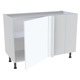 Meuble bas d'angle cuisine 1 porte H.87 cm x L. 120 cm - Blanc mat
