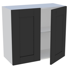 Meuble haut cuisine 2 portes H. 72 cm x L. 80 cm - Noir Cadre