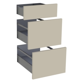Kit façade meuble cuisine Beige Mat 1 tiroir, 2 casseroliers H. 71,7 cm L. 39,7 cm